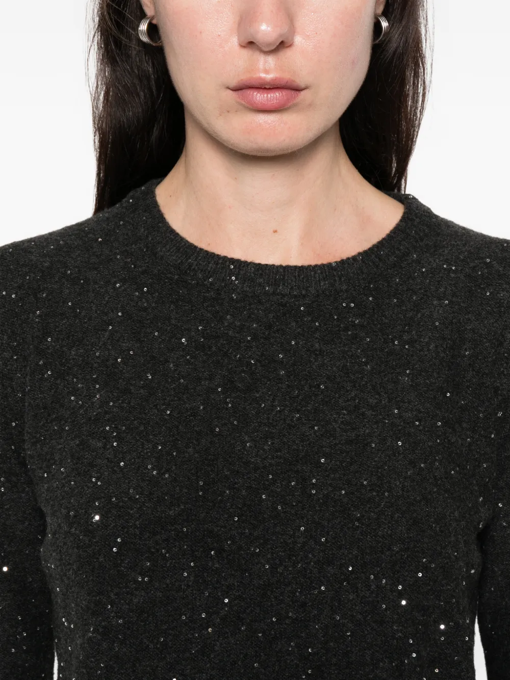 Marella Ruth Embellished Sweater In Black