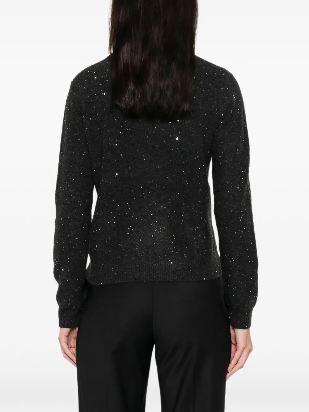 Marella Ruth Embellished Sweater In Black