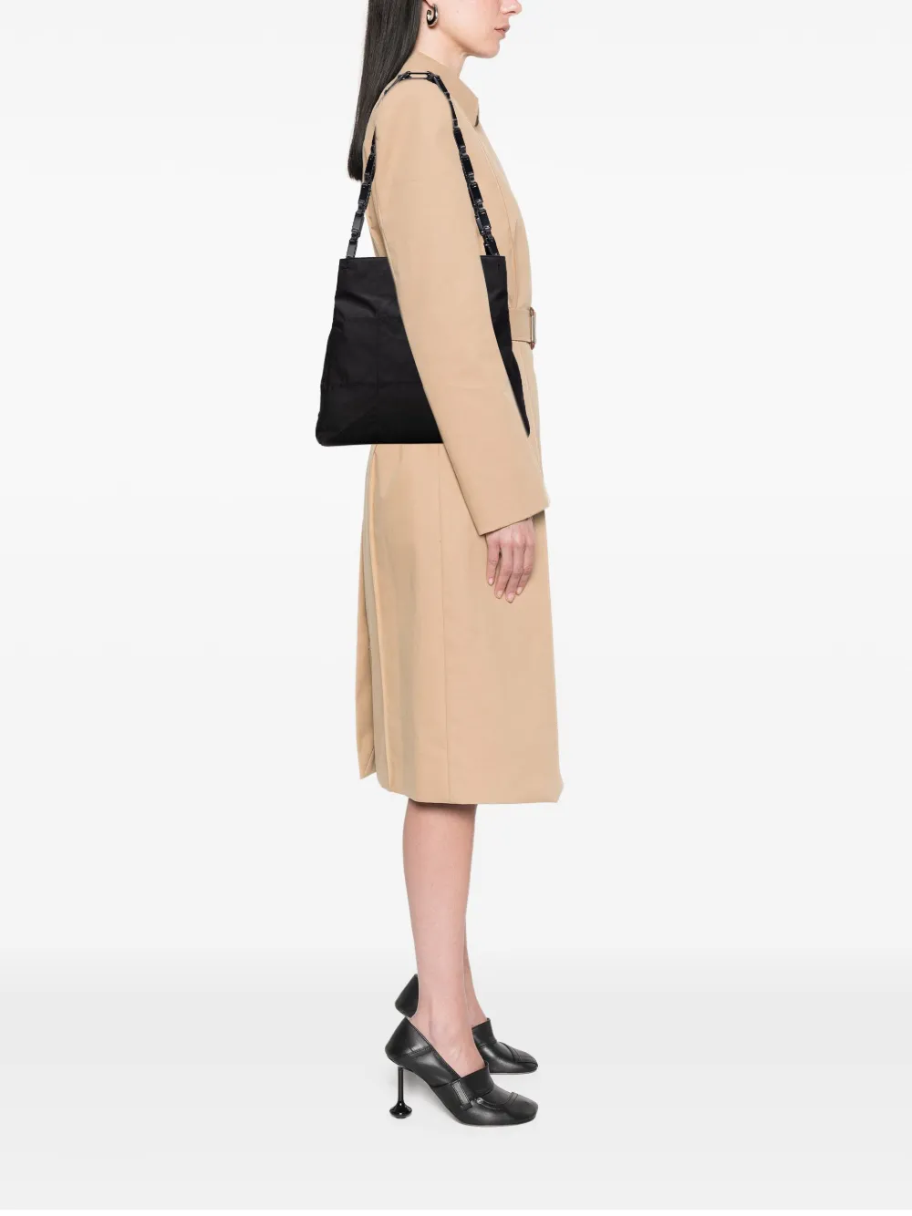 Prada Pre-Owned 2000-2013 Quilted Tessuto Chain tote bag | Pre-Owned | Image 2