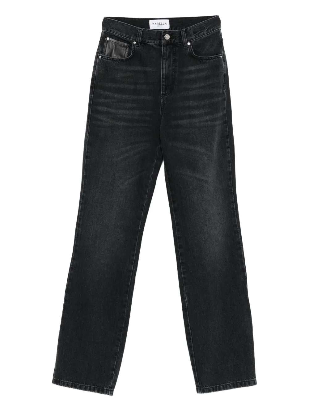 Marella leather-pocket jeans Grijs