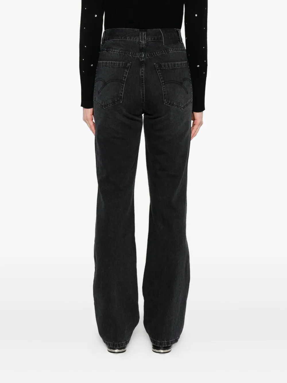 Marella leather-pocket jeans Grijs