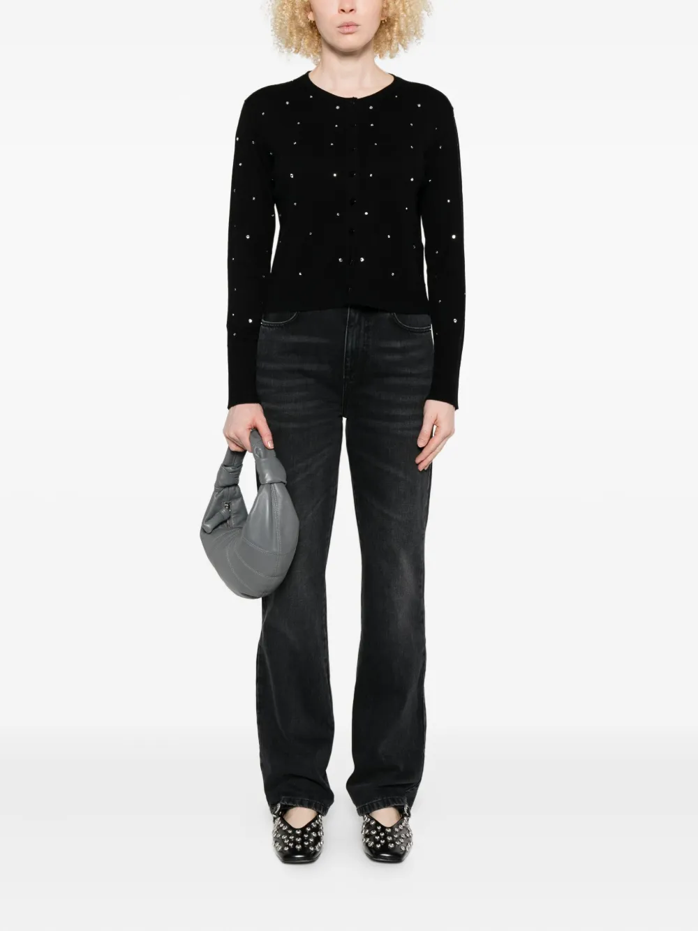 Marella leather-pocket jeans - Grijs