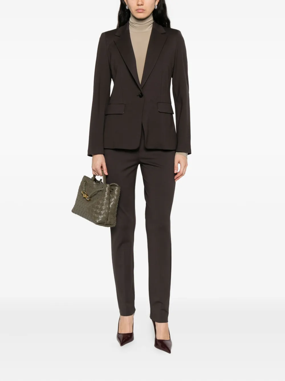 Marella Broek met zak met knoopsluiting - Bruin
