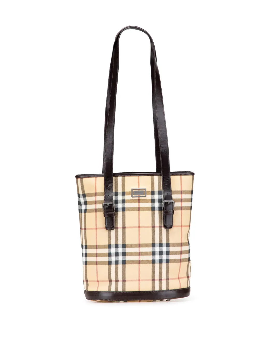 Burberry Pre-Owned 2000-2017 ハウスチェック コーテッドキャンバス バケットバッグ - ブラウン Burberry Pre-Owned 2000-2017 ハウスチェック コーテッドキャンバス バケットバッグ - ブラウン