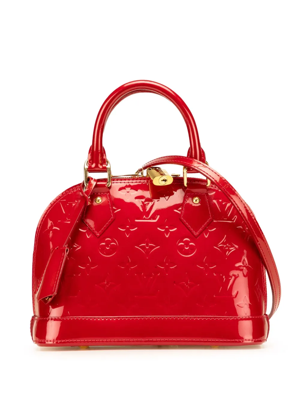 Louis Vuitton Pre-Owned 2012 モノグラム ヴェルニ アルマ BB サッチェルバッグ - レッド Louis Vuitton Pre-Owned 2012 モノグラム ヴェルニ アルマ BB サッチェルバッグ - レッド