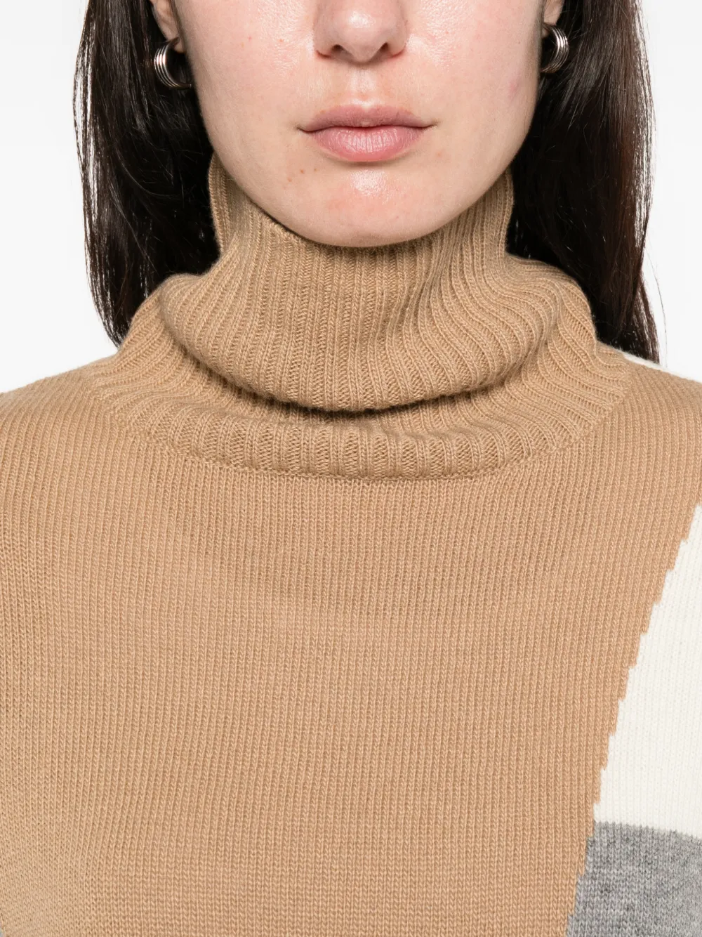 Marella Biro Colourblock Sweater In Brown