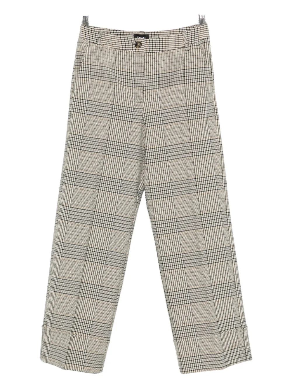Marella Dany Checked Tailored Trousers In Brown