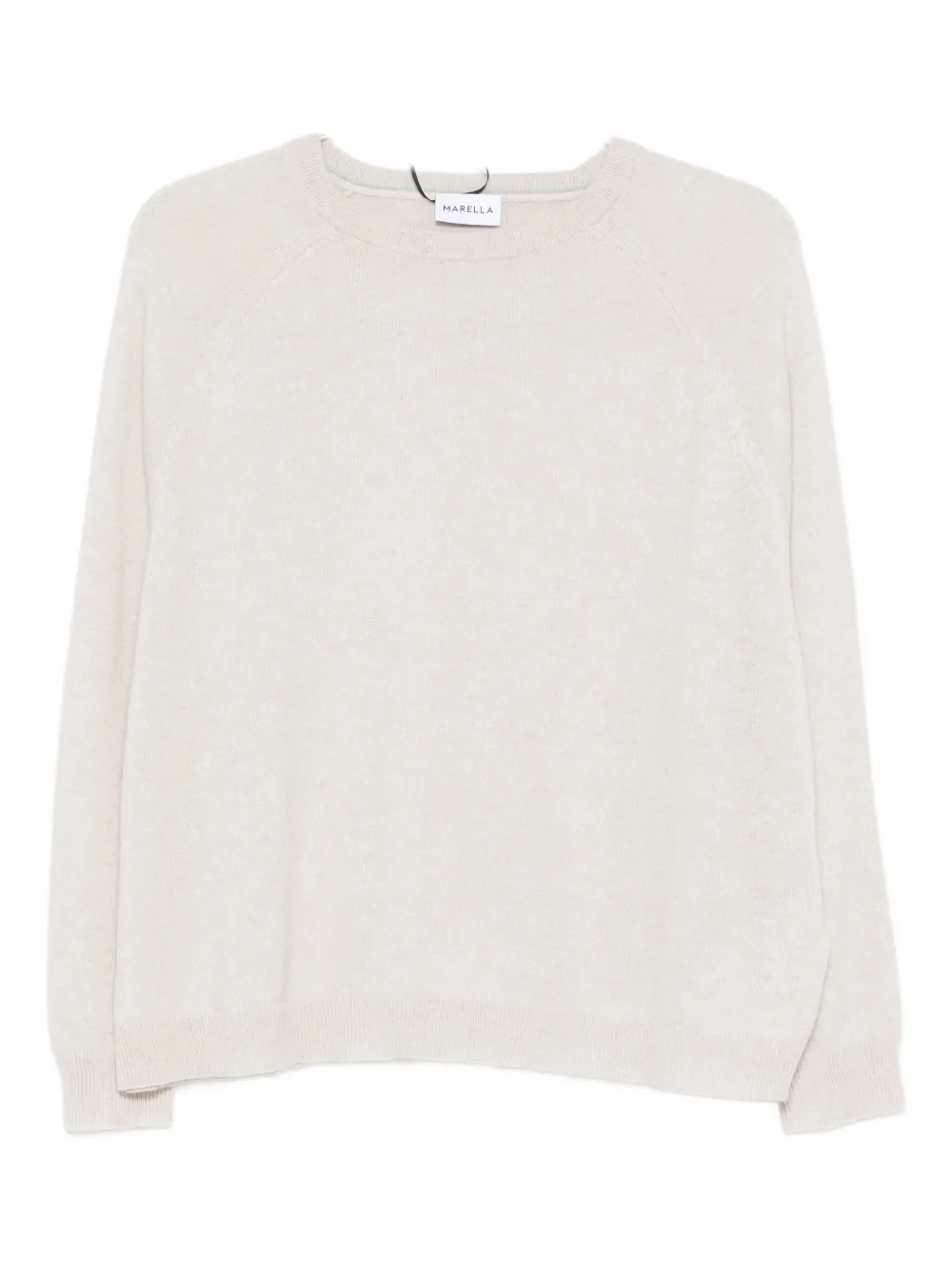 Marella Long-sleeve Cashmere Sweater In Neutral