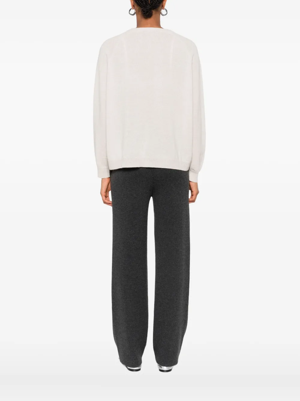 Marella Long-sleeve Cashmere Sweater In Neutral