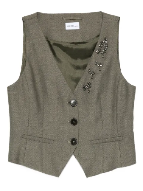 Marella embellished button waistcoat