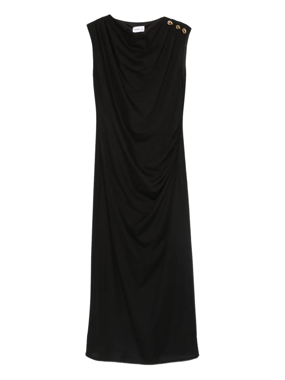 Marella vestido con botones | negro | Image 1