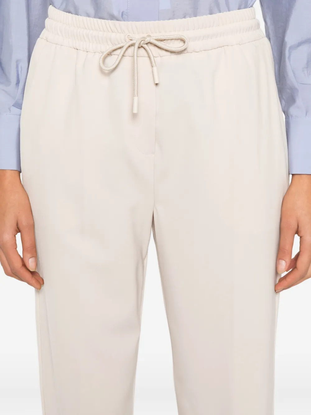 Monochrome Seme Drawstring Trousers In Neutral