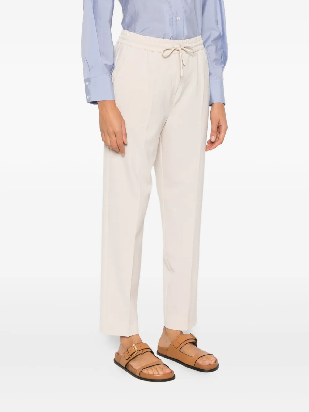 Monochrome Seme Drawstring Trousers In Neutral