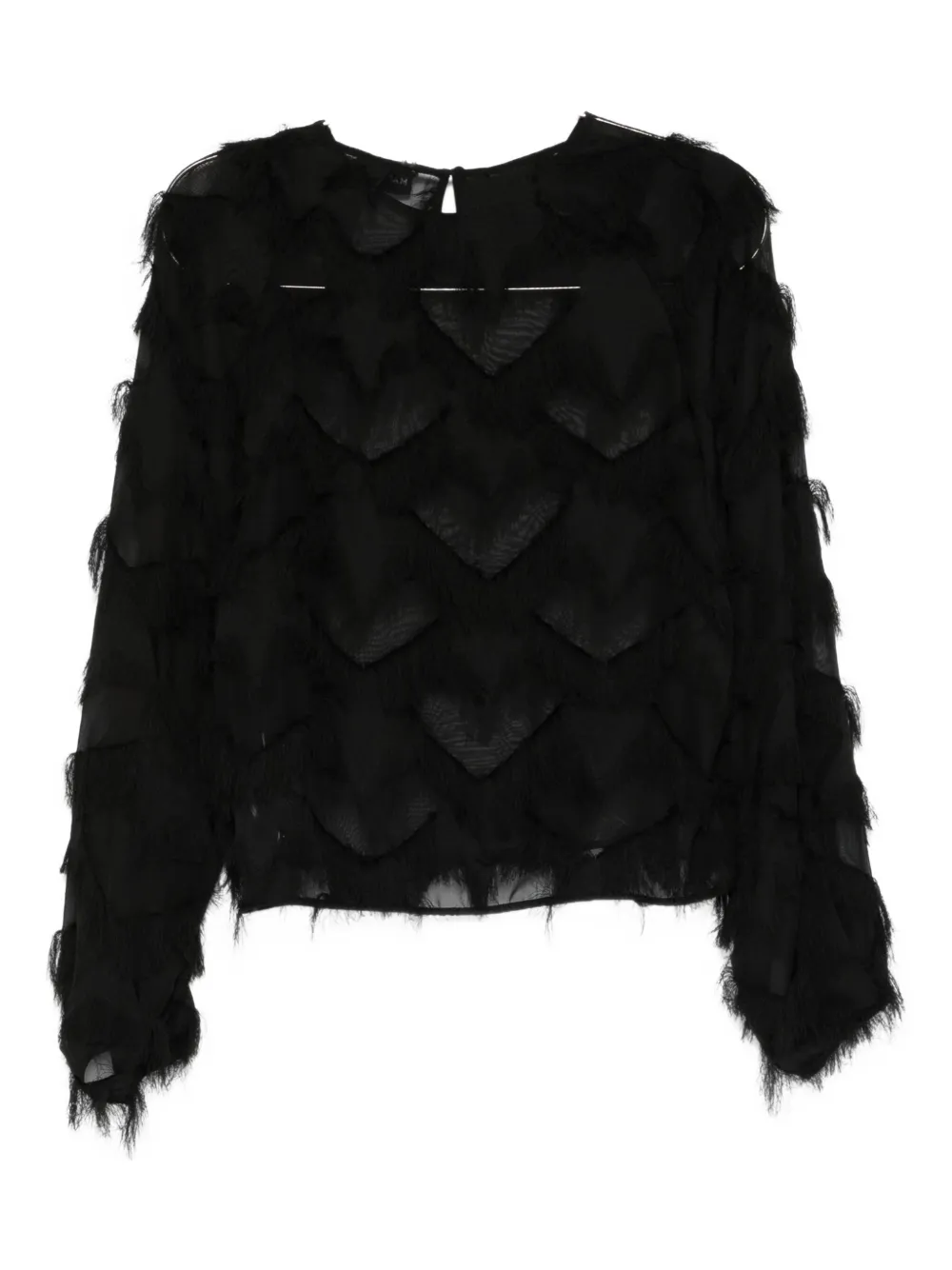 Marella Nomme Fringed Blouse In Black