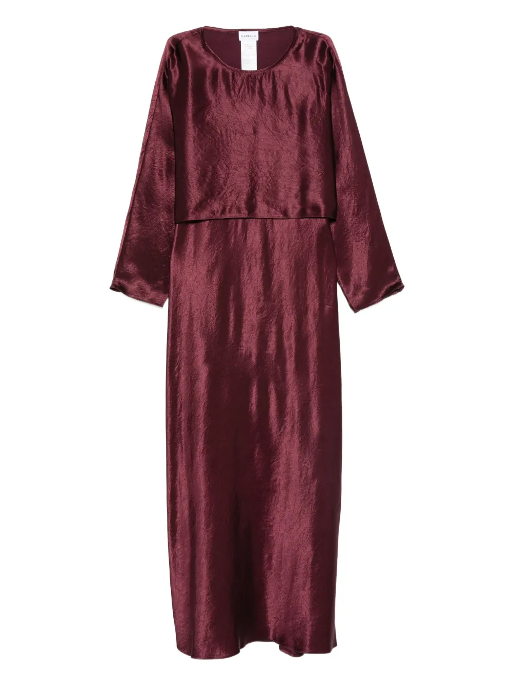 satin long-sleeve dress