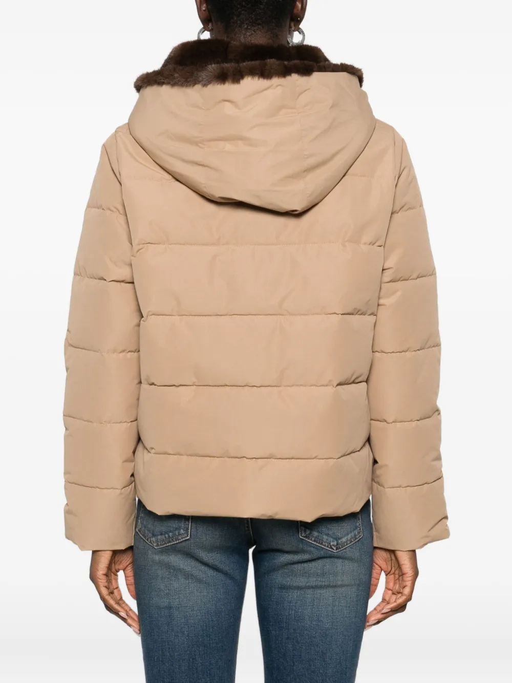 Marella Retore donsjack met capuchon Beige