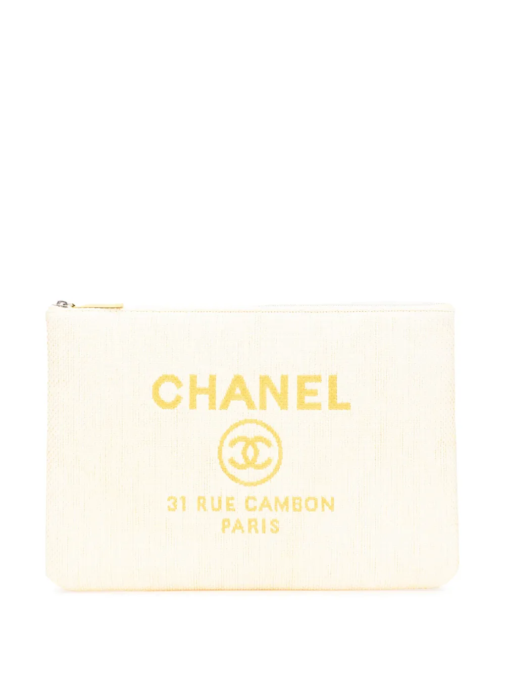CHANEL Pre-Owned 2016-2017 Large Raffia Deauville O Case clutch bag - CHANEL Pre-Owned 2016-2017 Large Raffia Deauville O Case clutch bag -