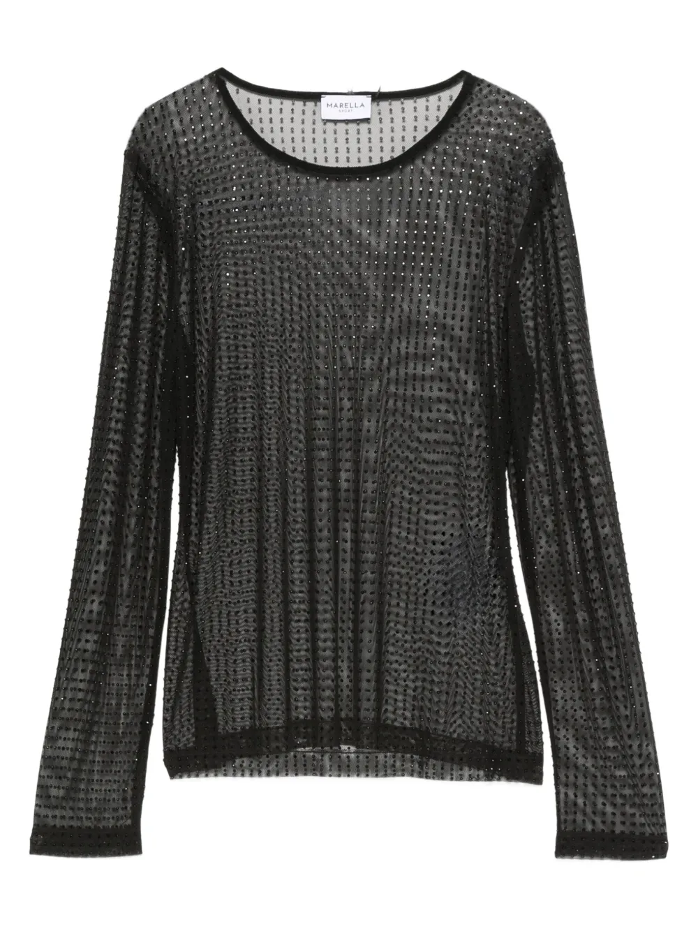 Marella mesh blouse | Black | Image 1