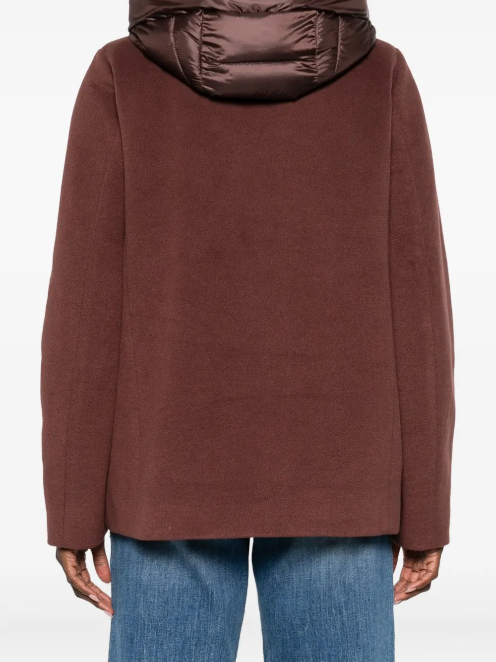 Marella Sorriso Hooded Zip-up Jacket In Brown