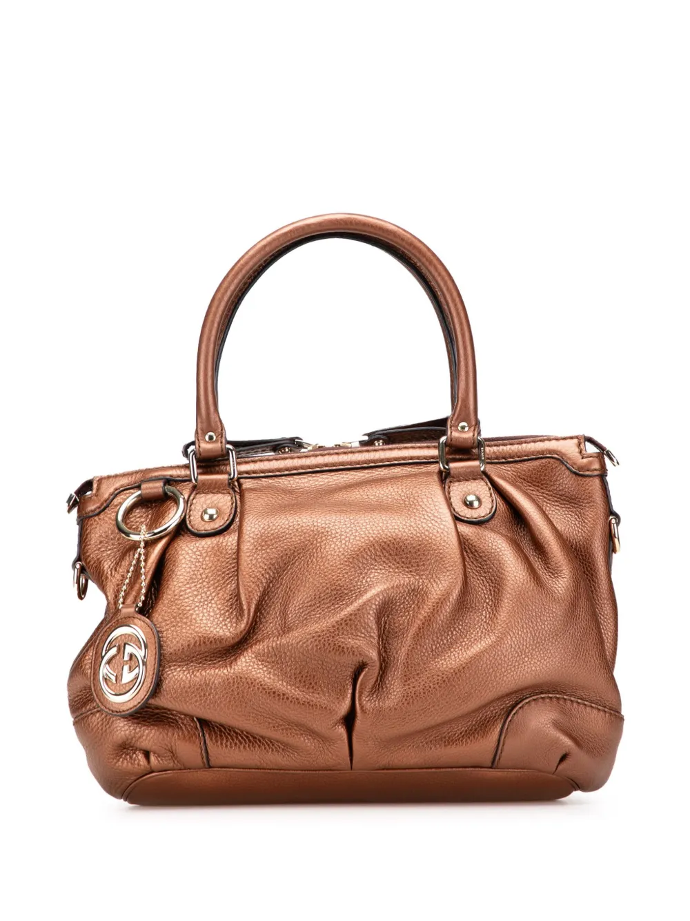 Gucci Pre-Owned 2016-2025 カーフスキン スーキー サッチェルバッグ - ブラウン Gucci Pre-Owned 2016-2025 カーフスキン スーキー サッチェルバッグ - ブラウン