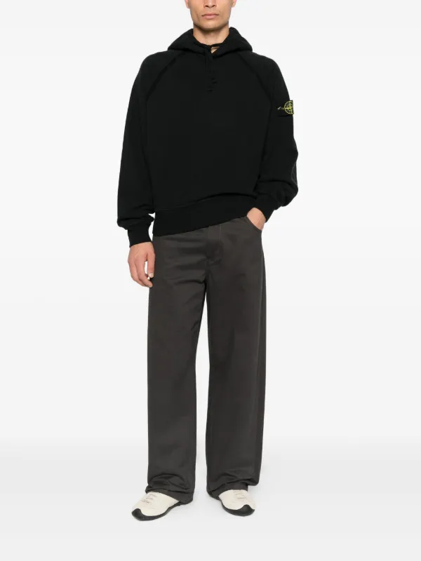 ホ*ー様 STONE  コットンパーカー Stone Island コットン パーカー | ブラック | FARFETCH JP