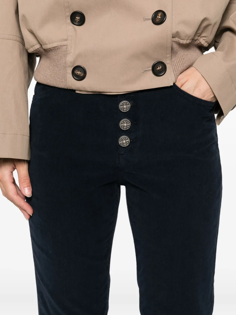 DONDUP button-fly trousers Blauw