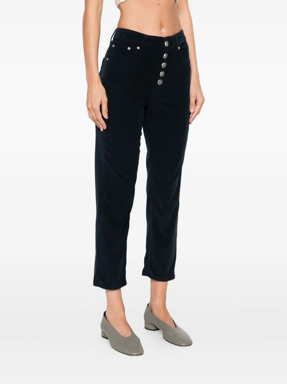 DONDUP button-fly trousers Blauw