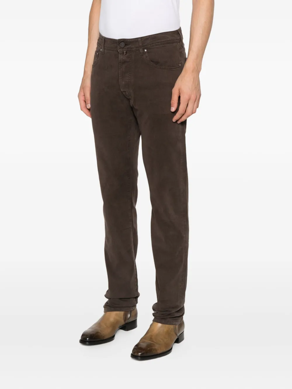 Jacob Cohën Broek met knoopsluiting Bruin