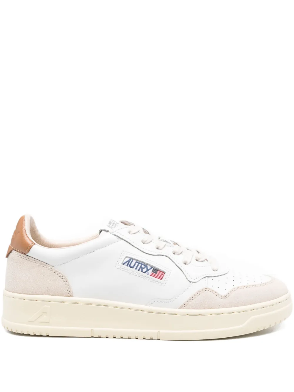 Autry Medalist leather suede trainers White