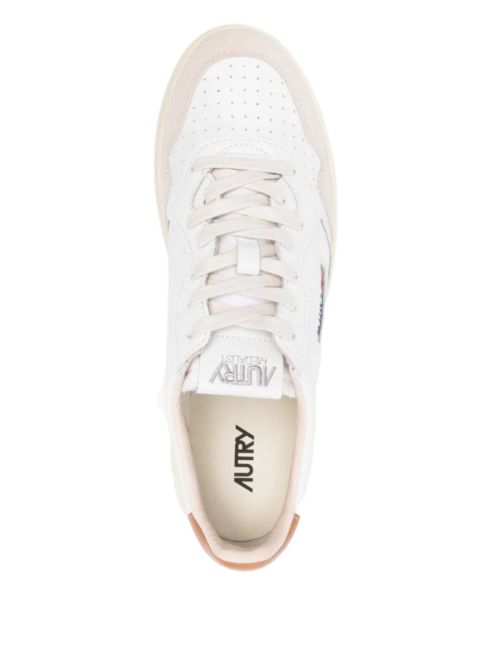 Autry Medalist leather suede trainers White