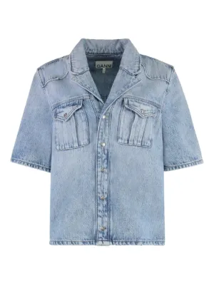 GANNI - 新品 ガニー デニム  ブラウス　デニムシャツ GANNI（ガニー）シャツ - FARFETCH