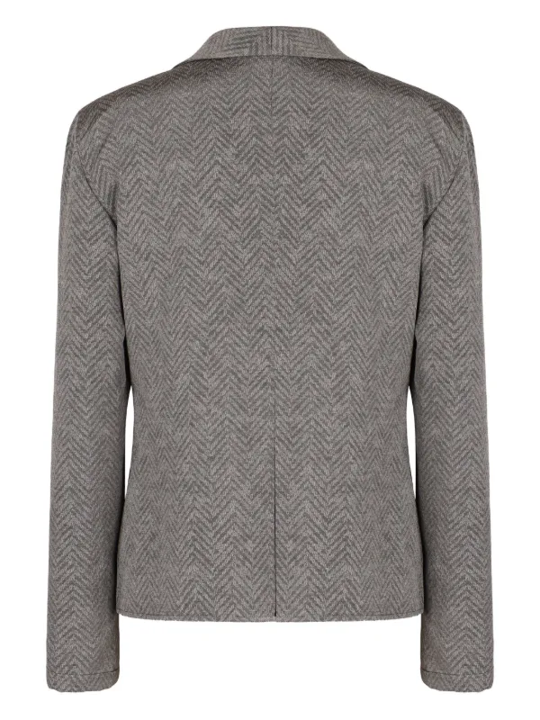 EMPORIO ARMANI エンポリオ アルマーニ ヘリンボーン ジャケット Emporio Armani ヘリンボーン ダブルジャケット | グレー | FARFETCH JP