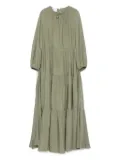 Akris Punto tiered balloon-sleeve maxi dress - Green