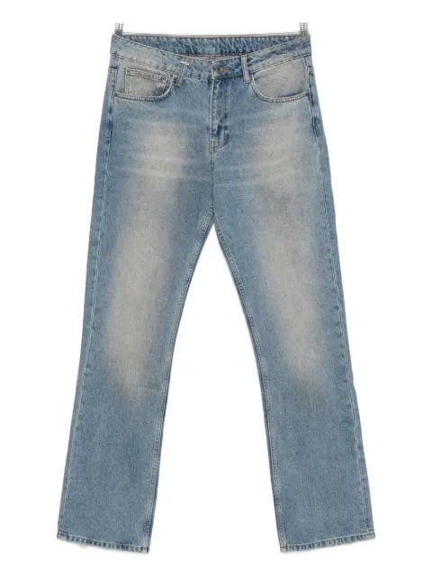 FLÂNEUR frayed-hem cotton jeans