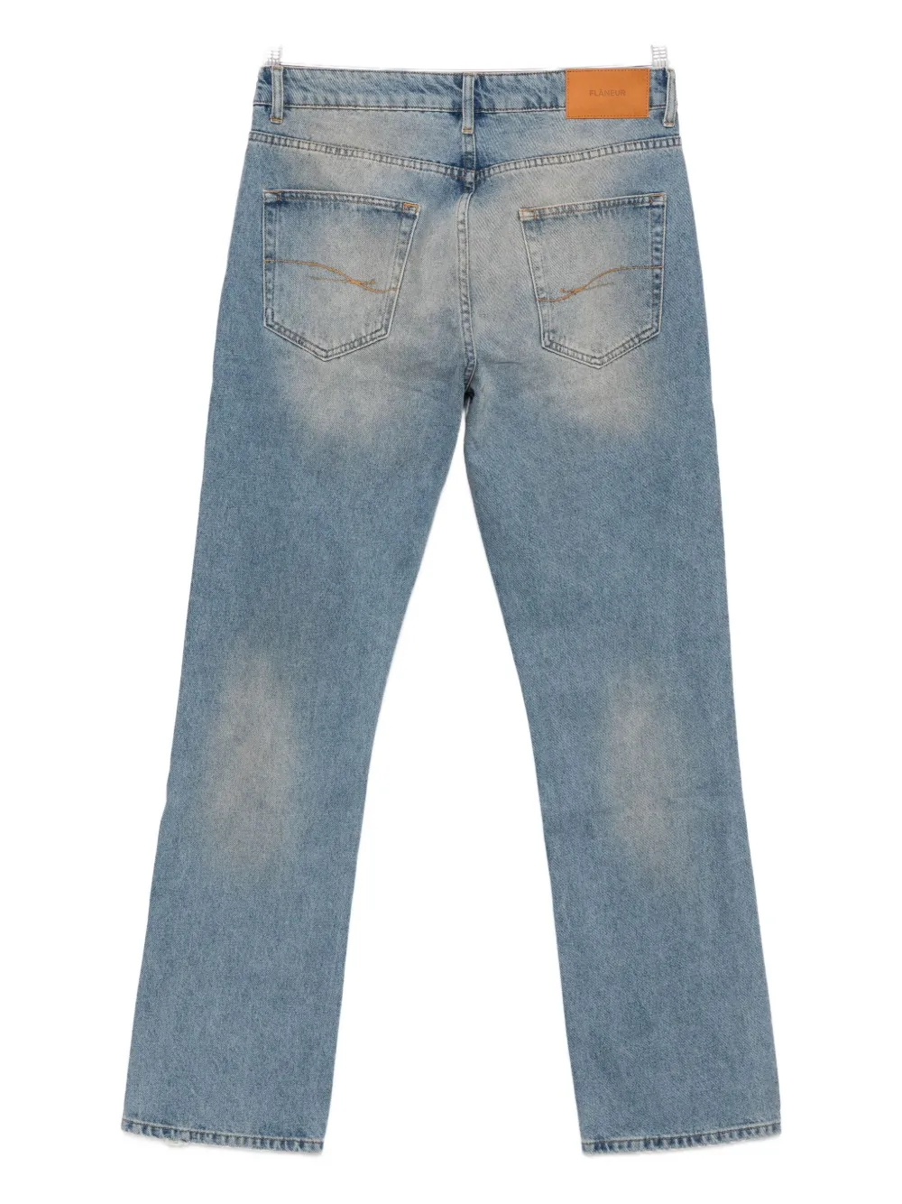 FLÂNEUR frayed-hem cotton jeans - Blauw