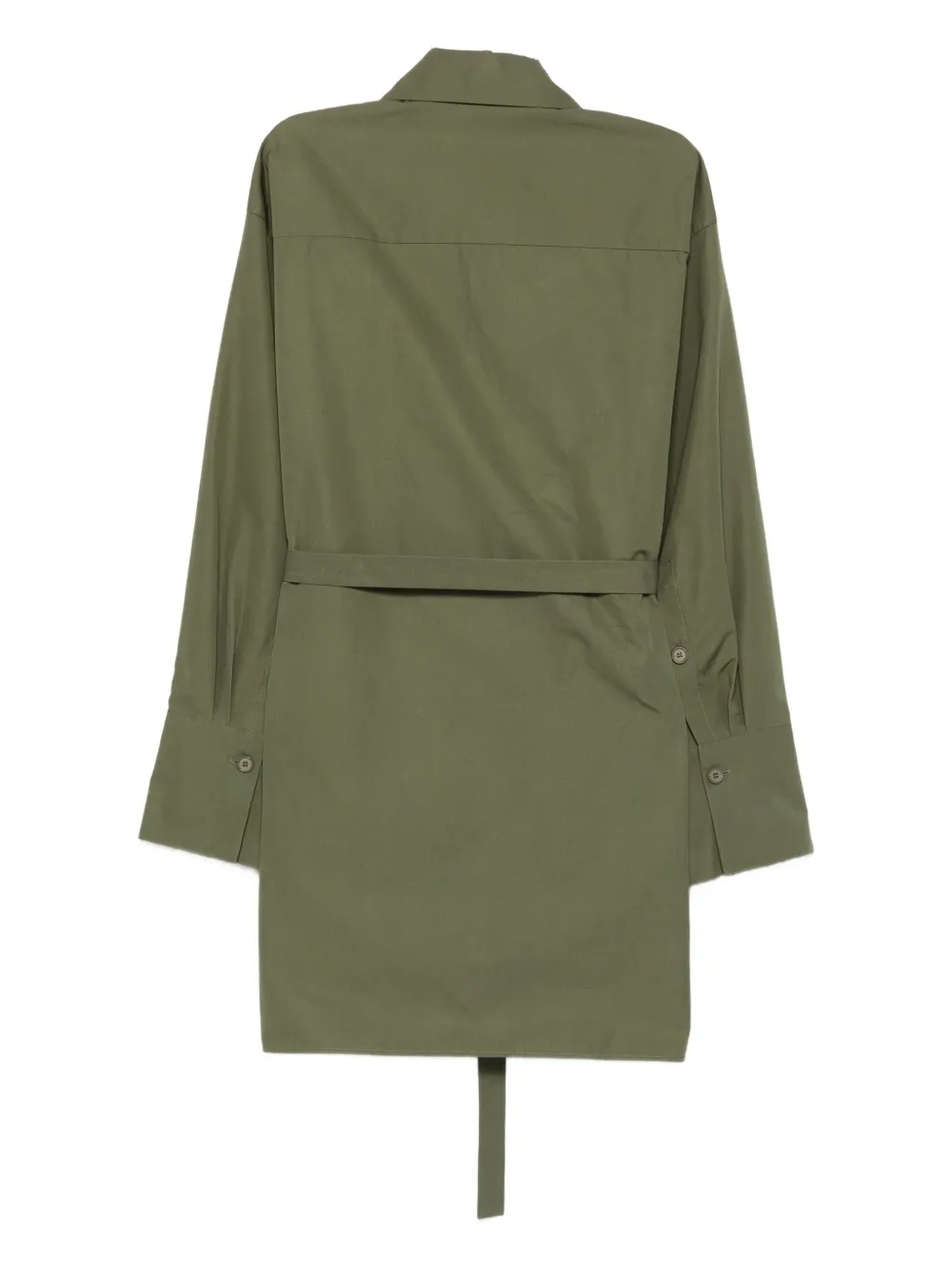 Akris Punto belted-waist shirt mini dress - Groen