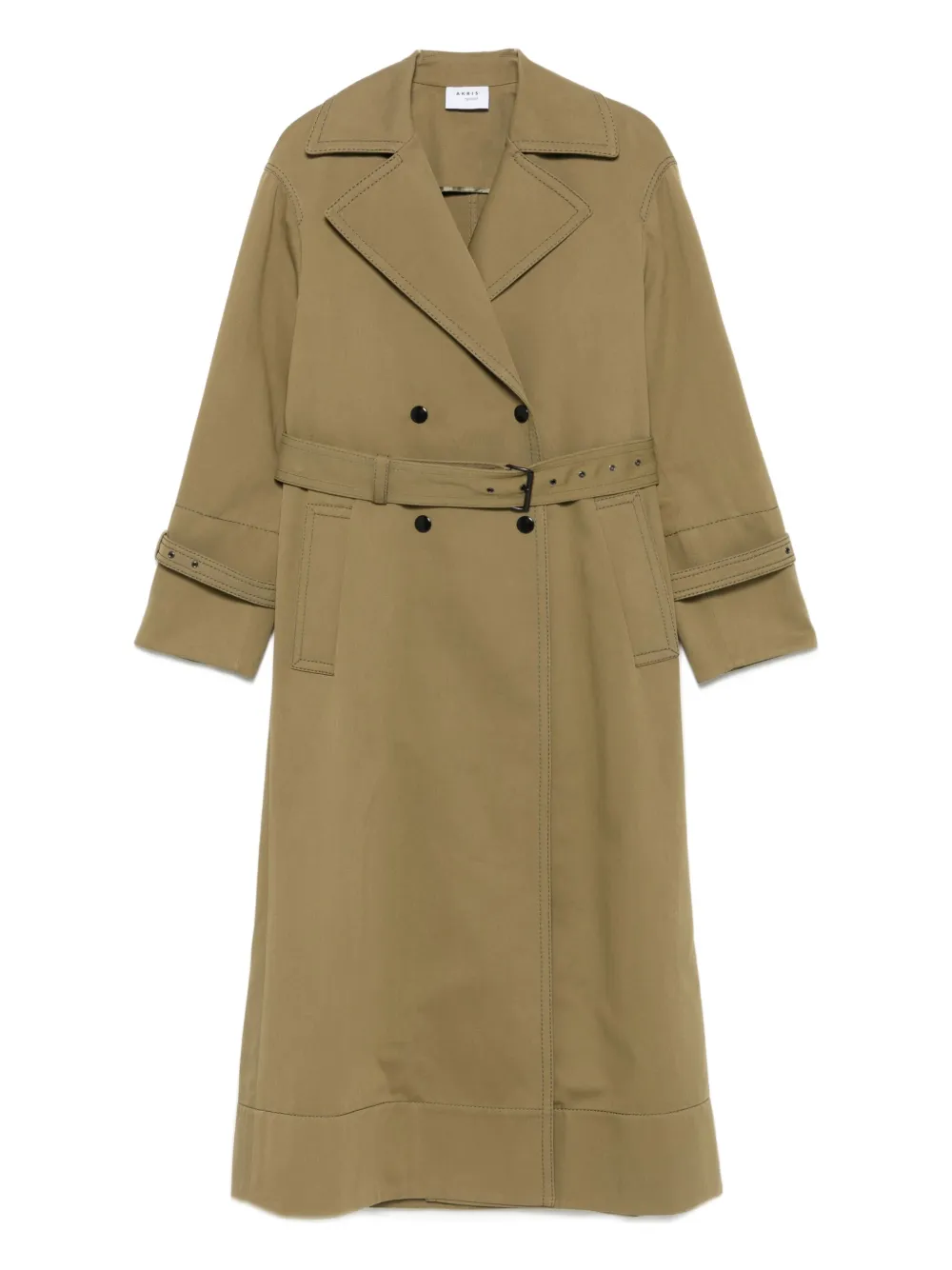 double-breasted trench coat