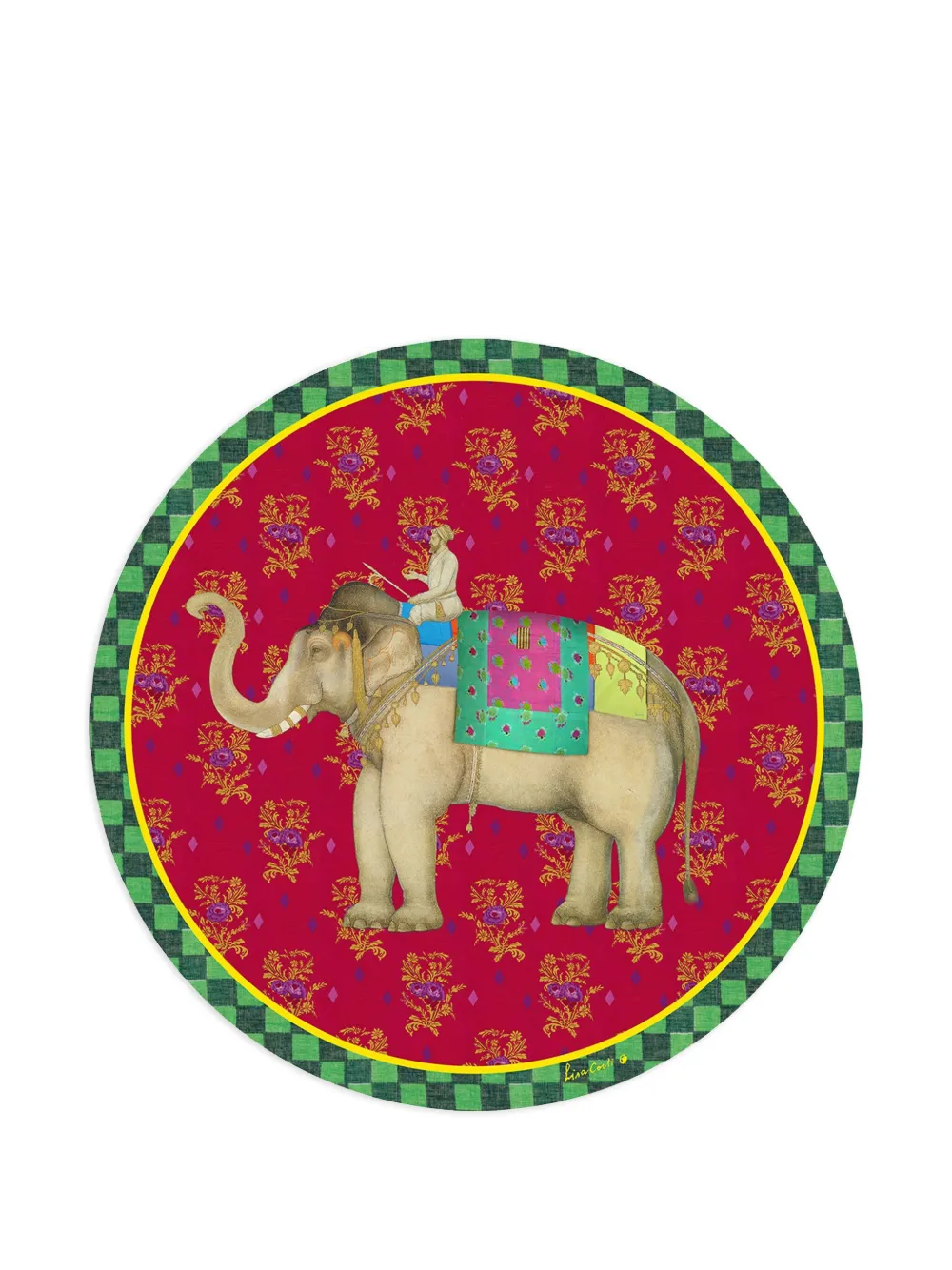 Lisa Corti Masonite placemat (39cm) | Red | Image 1