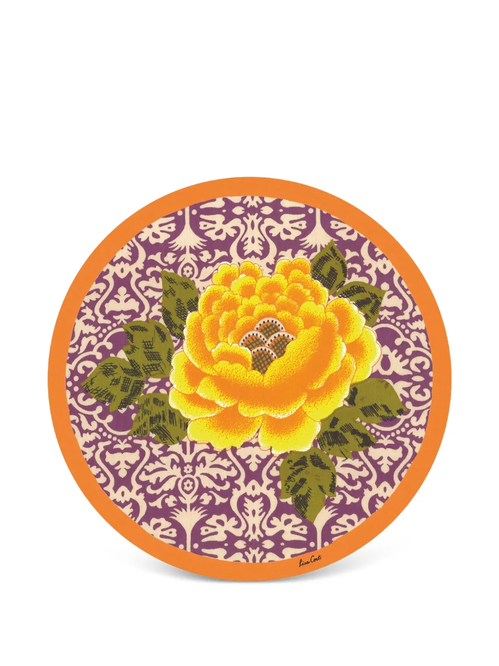 Lisa Corti floral-print coasters | Purple | Image 1