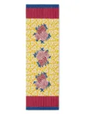 Lisa Corti Arabesque Corolla floral-print striped table runner (50cm x 150cm) - Yellow