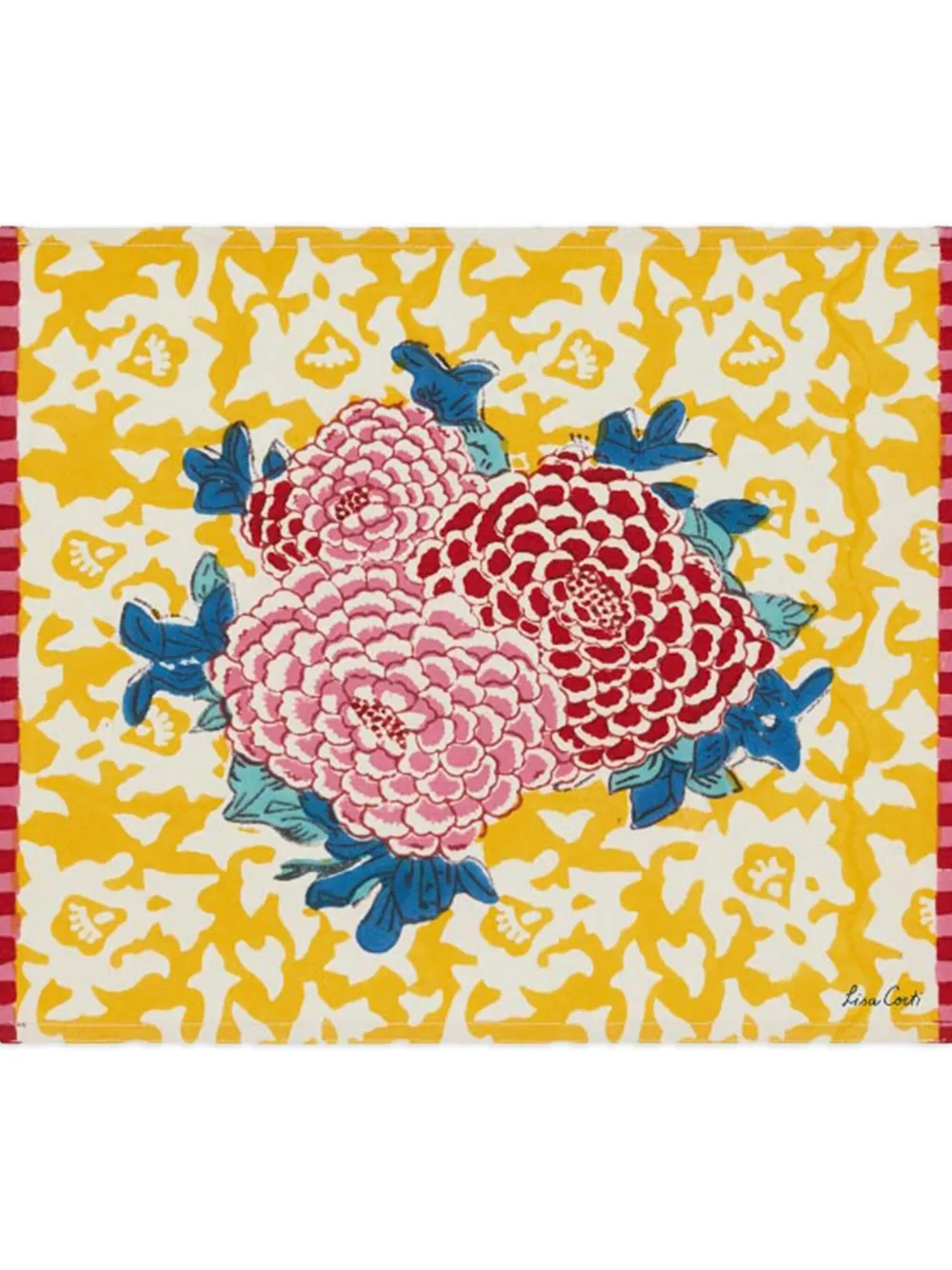 Lisa Corti floral-print cotton place mats (35cm x 48cm) | Table Linens | Image 2