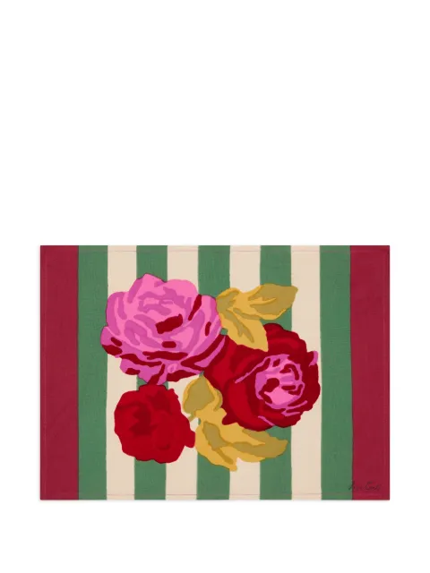 Lisa Corti Nizan rose-print striped place mat