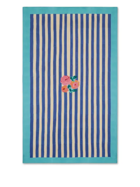 Lisa Corti Nizam stripe floral tablecloth (140cm x 240cm)