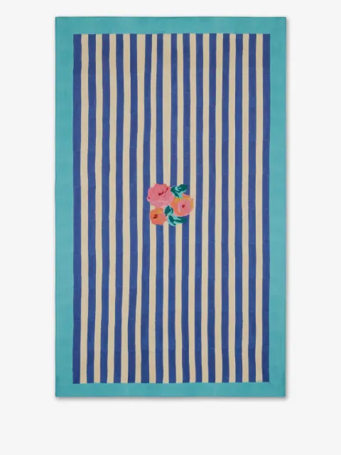 Lisa Corti Nizam stripe floral tablecloth (140cm x 240cm)