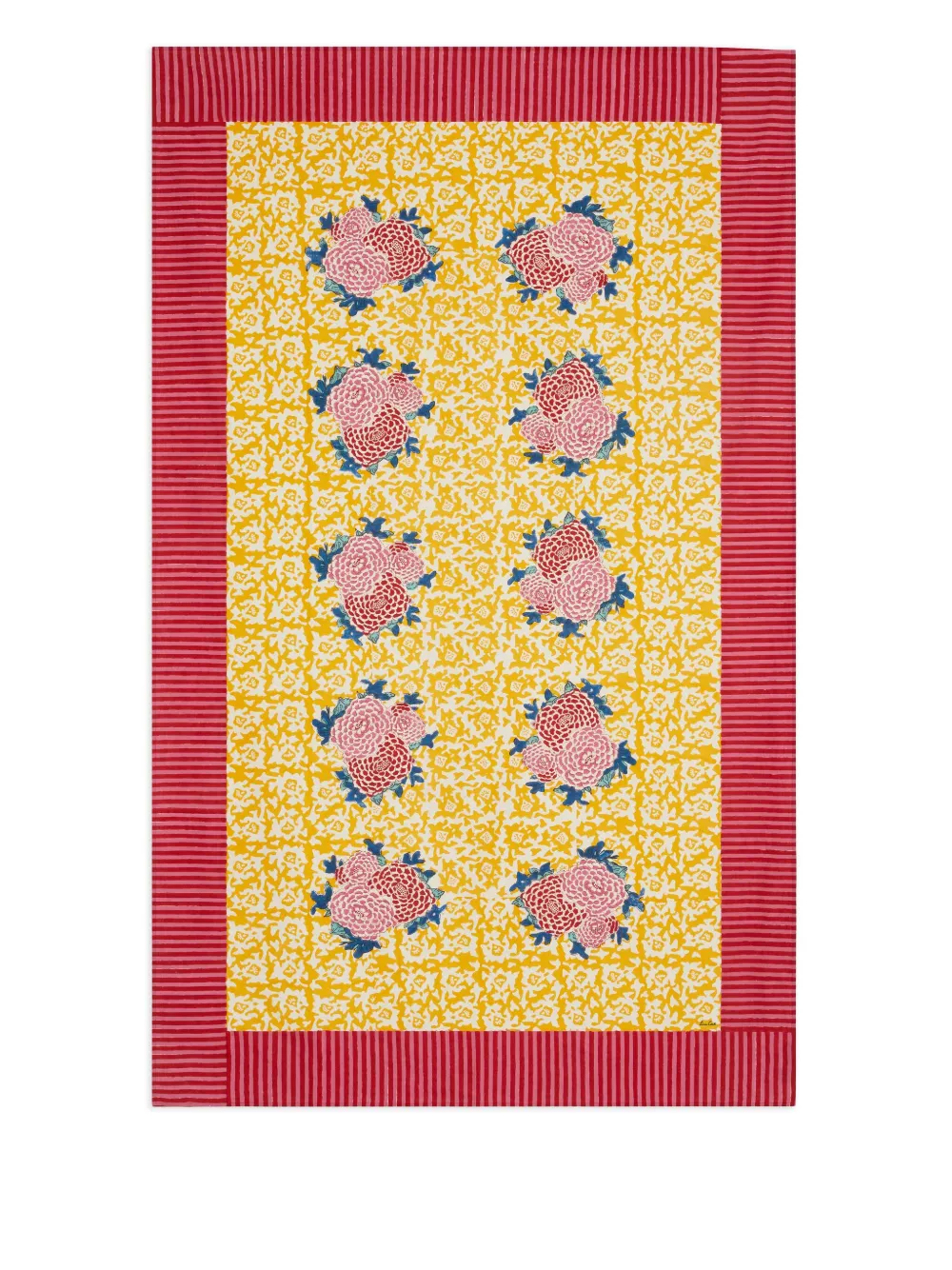 Lisa Corti Arabesque Corolla Rectangular Tablecloth In Yellow