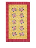 Lisa Corti floral-print cotton tablecloth (240cm x 140cm) - Yellow