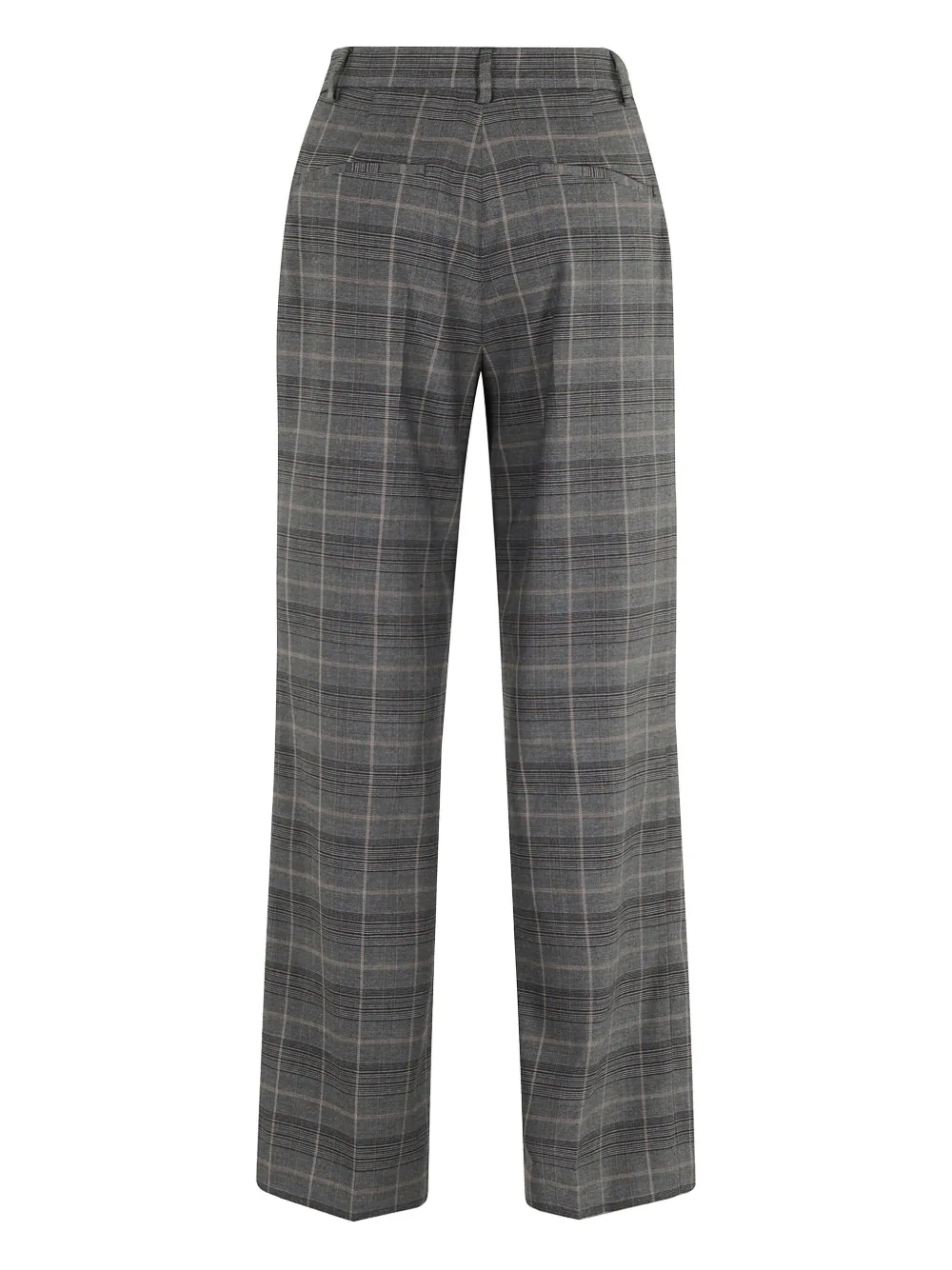 Seventy pleated checked trousers - Grijs