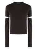 Federica Tosi split-sleeve sweater - Brown