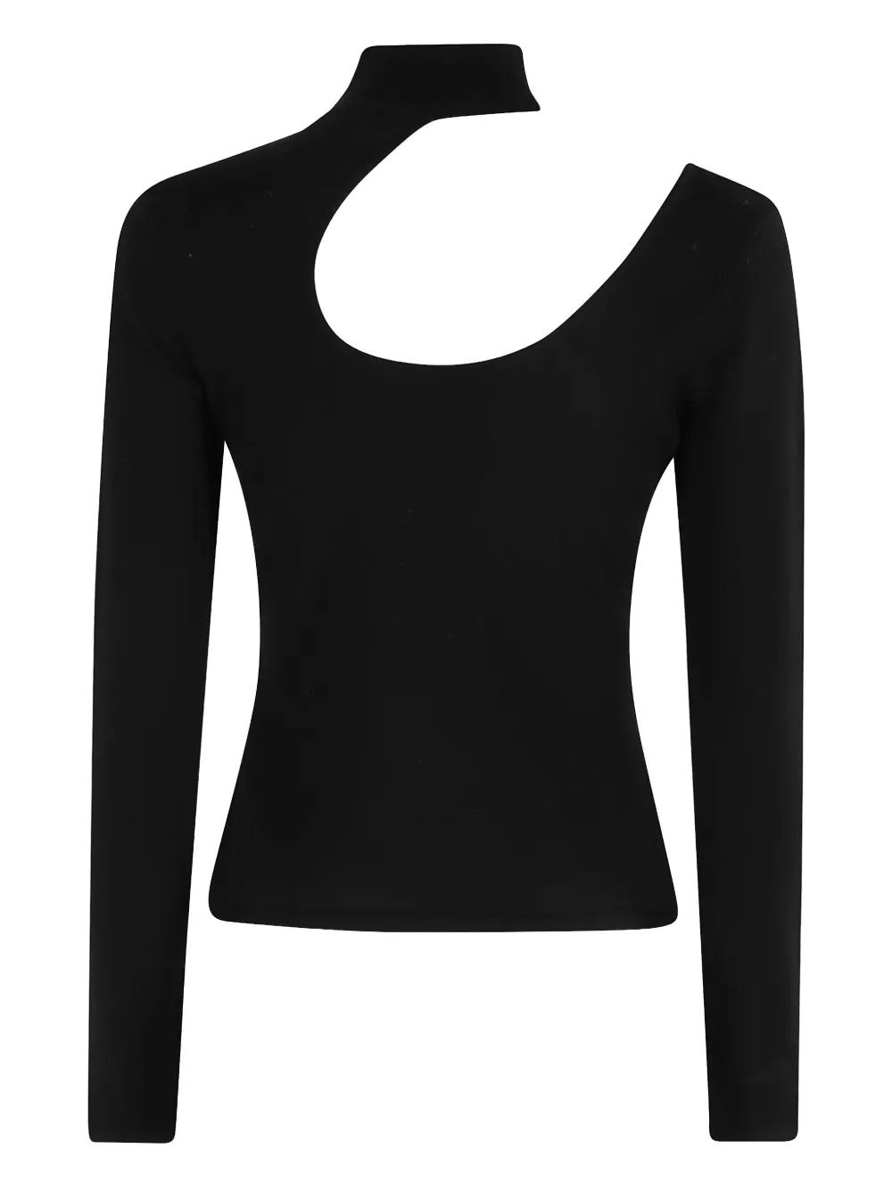 Federica Tosi cut-out mock-neck T-shirt Zwart