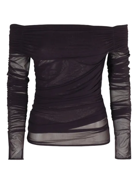 Federica Tosi off-shoulder mesh blouse